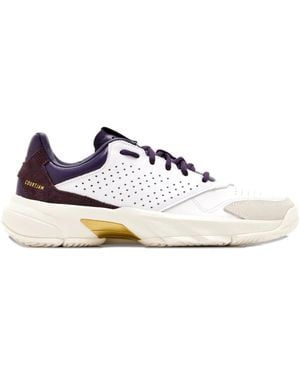 adidas Courtjam Control 3 Premium Perforated Leather Trainers - White