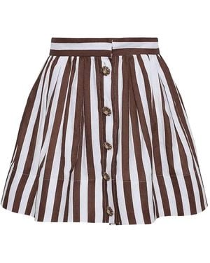 Cara Cara Betty Striped Mini Skirt - White