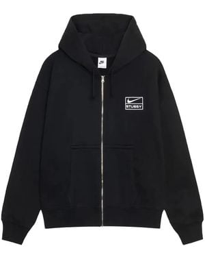 Nike X Stussyy Zip Hoodie - Black