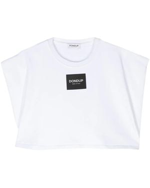 Dondup Logo-Patch Cropped Top - White