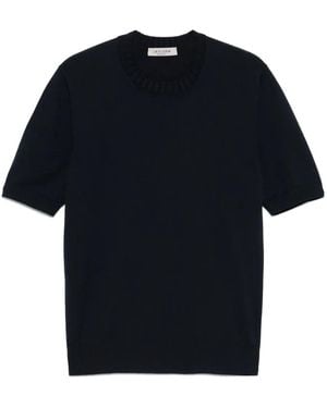Fileria Camiseta de punto fino - Negro