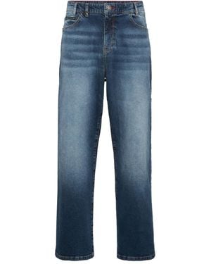 Philipp Plein Beach Boy Fit Greatness Embroidered-Logo Jeans - Blue