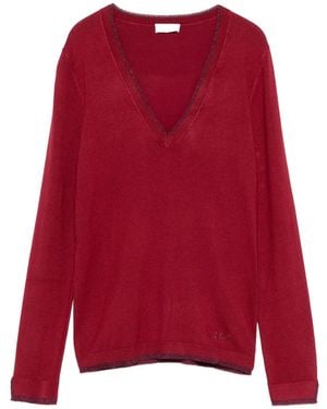 Liu Jo V-Neck Jumper - Red