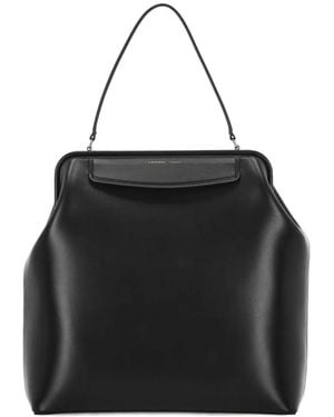Carven Large Carmen Leather Tote Bag - Black