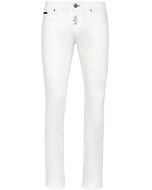 Philipp Plein Low-Rise Skinny Jeans - White