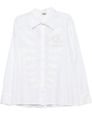 AVAVAV Sam Embroidered Logo-Patch Shirt - White