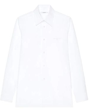 Givenchy Popeline-Hemd Mit Paris-Stickerei - Weiß