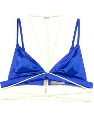Maison Close Glow Triangle Bikini Top - Blue