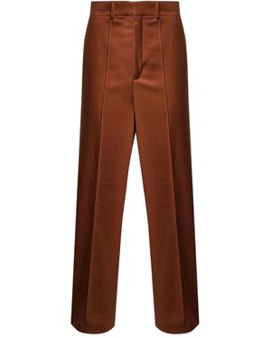 Nineminutes Pantalon À Fentes - Marron