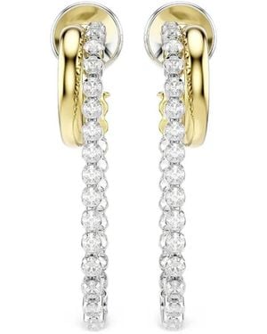 Swarovski Crystal-Embellished Hoop Earrings - Metallic