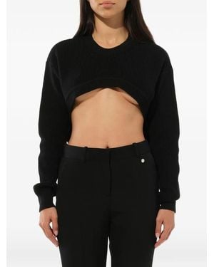 Givenchy Podium Cropped Jumper - Black