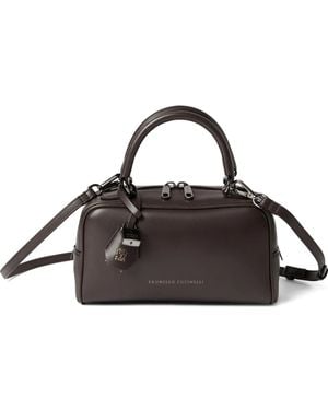 【関税＆送料込み】Brunello Cucinelli 'Boston Explorer' Whi Small nappa Boston Explorer bag for Woman in Ivory