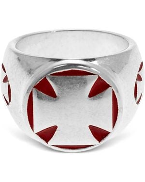 Vetements Anillo Con Diseño Cruzado - Blanco