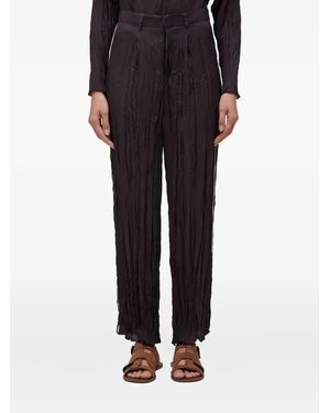 Osklen Crinkled-Finish Trousers - Black