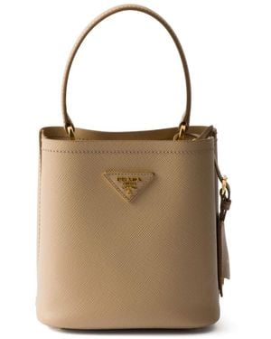 Prada Saffiano Leather Mini Bag - Natural