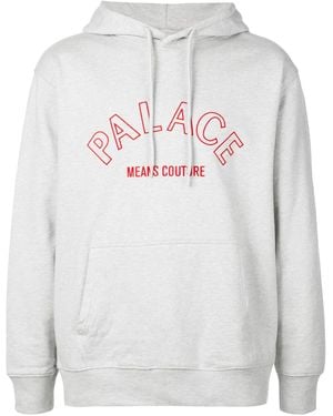 Palace Couture Logo-Print Hoodie - Gray