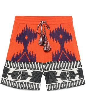 Alanui Icon Bermuda Shorts - Red