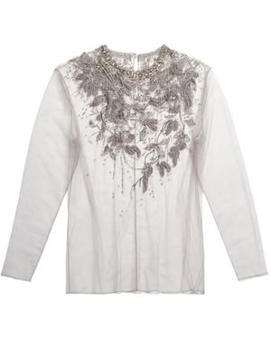 Ralph Lauren Embellished Embroidered Blouse - White