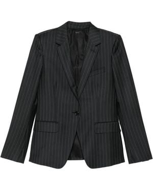 Tom Ford Pinstripe-Pattern Single-Breasted Blazer - Black