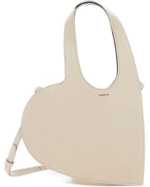 Coperni Sac Porté Épaule Baby Heart À Logo Imprimé - Natural