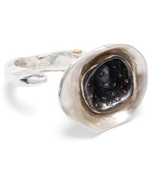 Rosa Maria Saxo Ehering Aus Sterlingsilber Mit Diamanten - Mettallic