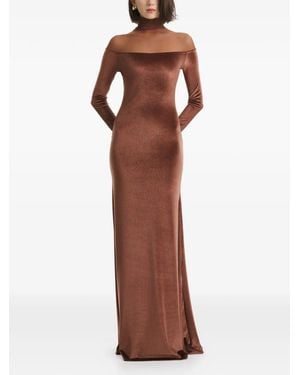 2310 STUDIO Roll-Neck Maxi Dress - Brown