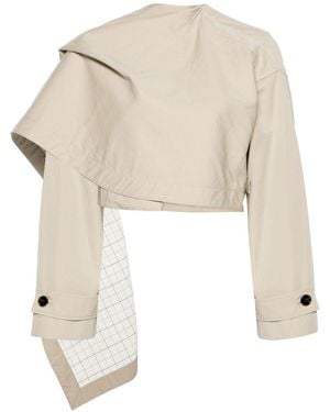 Bottega Veneta Wrap Gabardine Cape - Natural