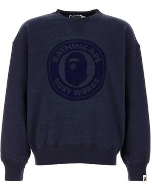 A Bathing Ape Cotton Printed Jumper - Blue