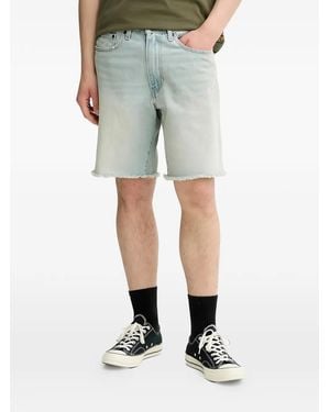 Levi's Pride 468 Frayed-Hem Denim Shorts - Blue