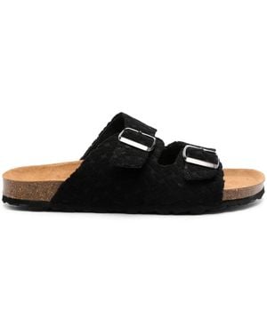 MC2 Saint Barth Terrycloth Open-Toe Sandals - Black