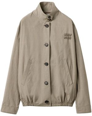 Miu Miu Veste À Carreaux - Neutre