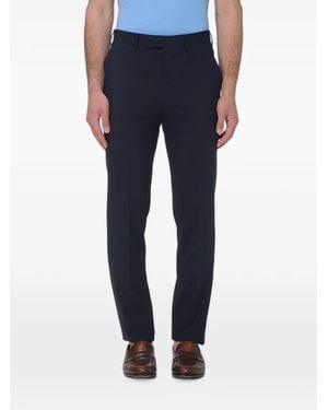 PT Torino Pressed-Crease Tailored Trousers - Blue