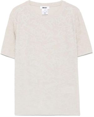 DKNY T-Shirt À Logo En Jacquard - White