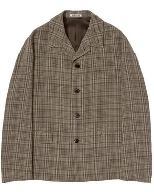 AURALEE Checks Jacket - Brown