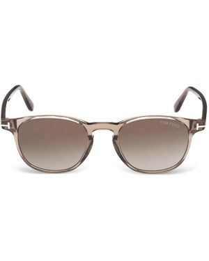 Tom Ford Round Frame Sunglasses - Brown