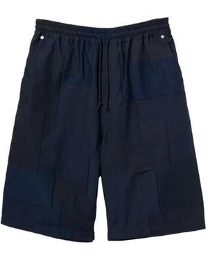 Comme des Garçons Short À Design Patchwork - Blue