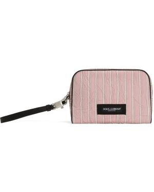 Dolce & Gabbana Froissé Fabric Handbag - Pink