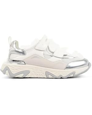 KARL LAGERFELD Blaze Panelled Touch-Strap Trainers - White