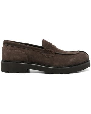 Canali スエード ペニーローファー - ブラウン