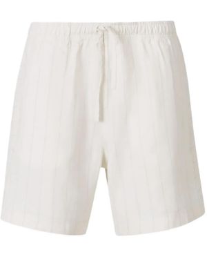 Wales Bonner Striped Linen Shorts - White
