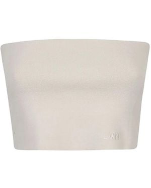 Liviana Conti Logo-Embroidered Bandeau Top - White