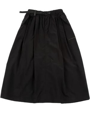 and wander Oversized Cargo Midi Skirt - Black