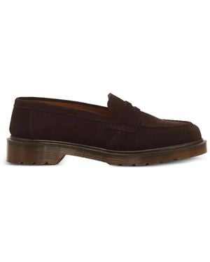 Dr. Martens Delapre Suede Penny Loafers - Brown