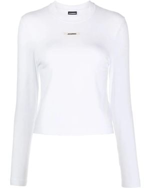 Jacquemus The Grosgrain Long-Sleeved T-Shirt - White