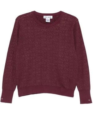 DKNY Long-Sleeve Crew-Neck Jumper - Red