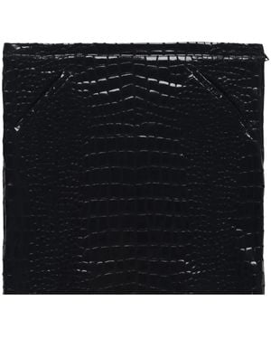 Tom Ford Gonna Con Effetto Coccodrillo Goffrato - Nero