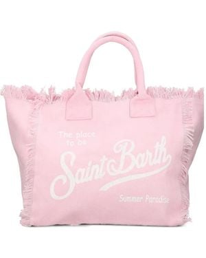 MC2 Saint Barth Vanity Fringed-Trim Tote Bag - Pink