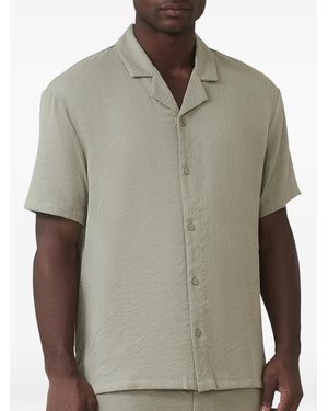 Mauvais Crinkled Short-Sleeve Shirt - Green
