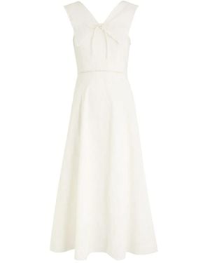 Damson Madder Zip-Up Midi Dress - White