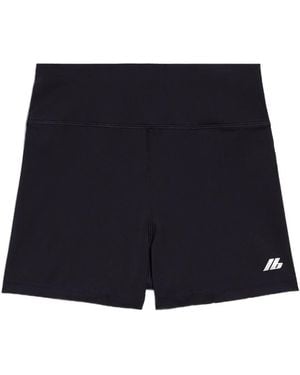 Balenciaga Radlerhose mit Logo-Print - Blau